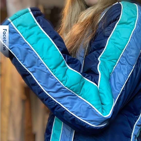 Vintage Retro Slalom Puffer Jacket - Picture 2 of 16